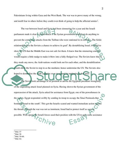 The Six-Day War: Impact in Middle East