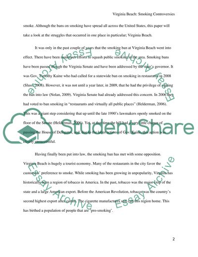 Virginia Beach: Smoking Controversies