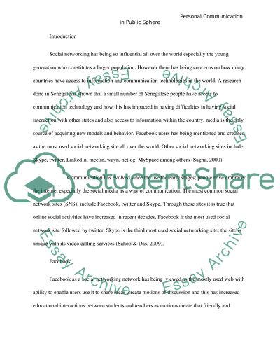 Personal communication in public spheres