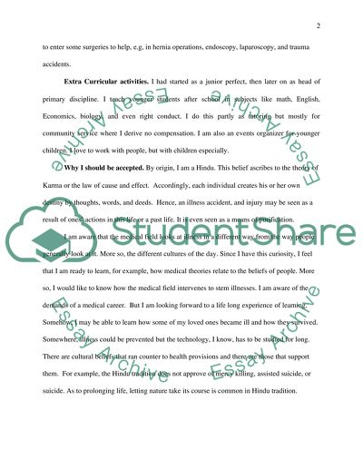 Personal statement for medical universities in UK