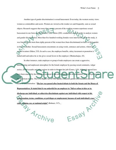 Discrimination in the Workplace Case Analysis