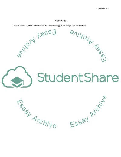 Bronchoscopy medical report