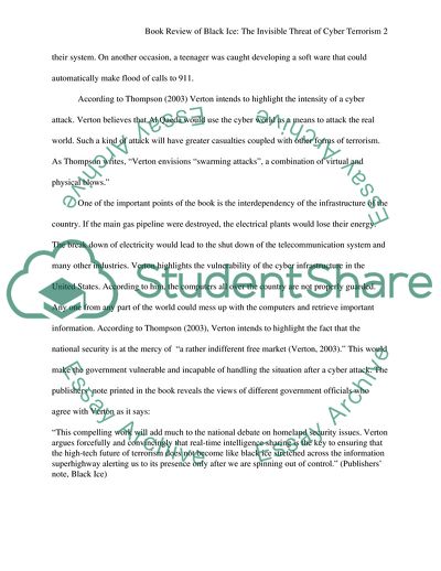 Black Ice: The Invisible Threat of Cyber Terrorism