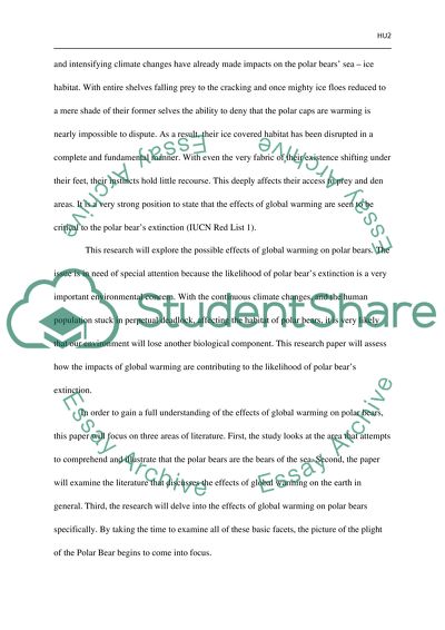 The Effects of Global Warming on Polar Bears