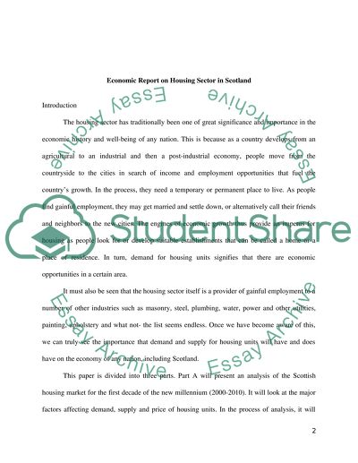 Housing Sector in Scotland