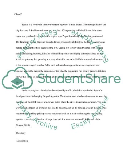 Market Based Pricing Policy for on Street Parking in Seattle Downtown Area