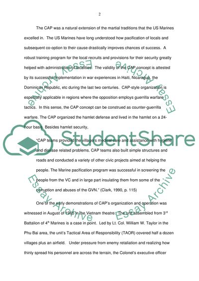 US Marine Corps Combined Action Program in South Vietnam