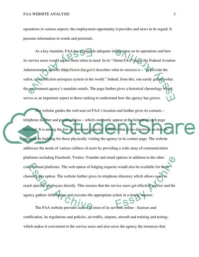 Website Analysis: Federal Aviation Administration