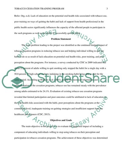 Tobacco Cessation Training Program