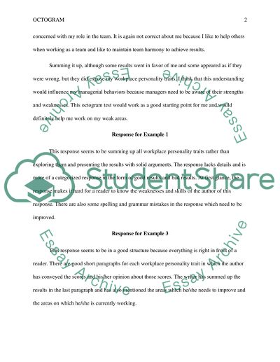 The Octogram Test and Workplace Personality Traits