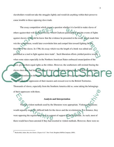 Adam Hochschild ( bury the chains ) Chapter ( 6&7)