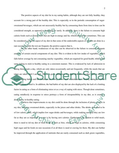 Reflection on My Diet