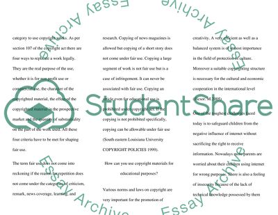 Copyright and Student Use