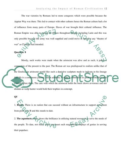 Analyzing the Impact of Roman Civilization