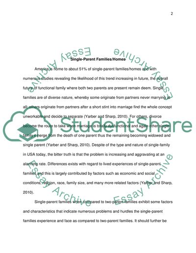 Children of Single-Parent Homes