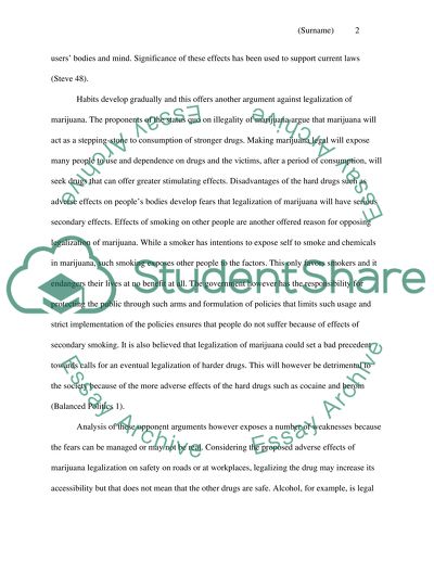 Arguments for Legalization of Marijuana