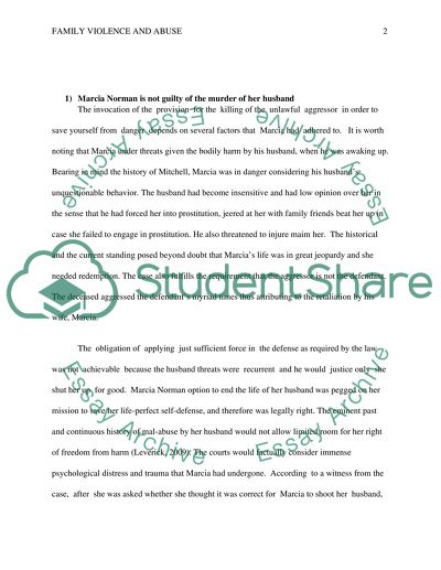 FAMILY VIOLENCE AND ABUSE