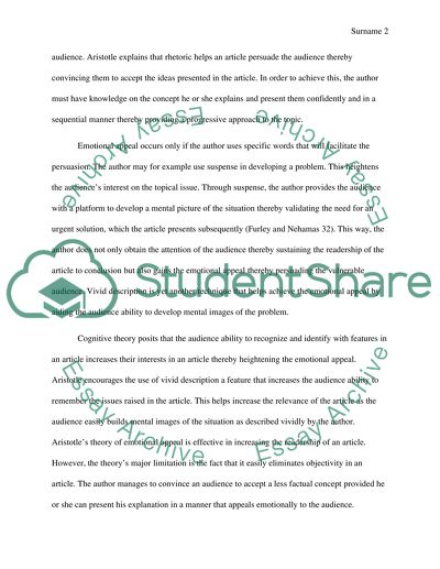 Analysis of Aristotles Rhetoric