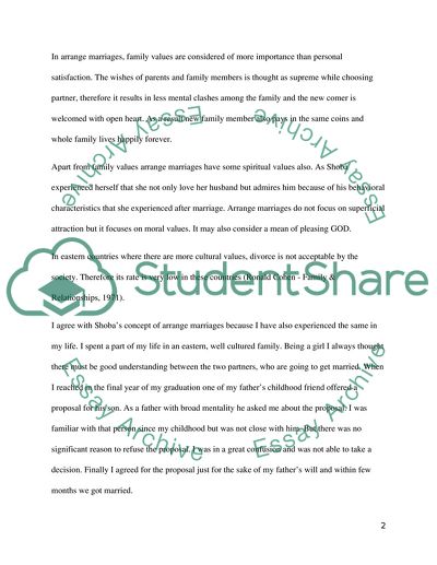 Opinion About Arrange Marriages