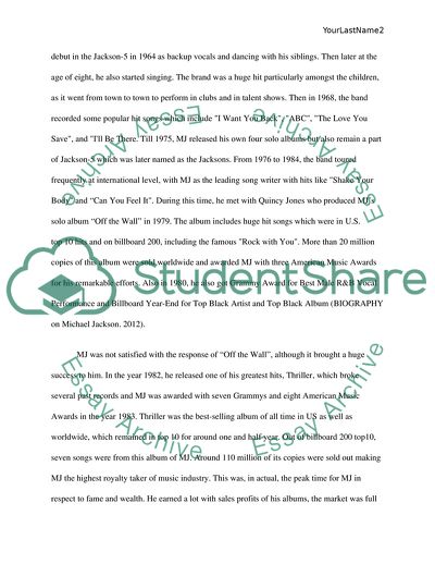 Biography on Michael Jackson