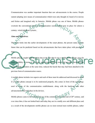 The Developments of the Smart Phones