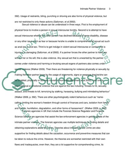 Forensic Criminological Examination of Intimate Partner Violence