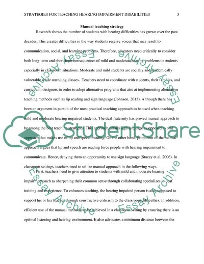 Strategies for Teaching Hearing Impairment Disabilities