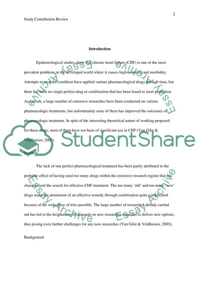 Health Sciences - Study Contribution Review