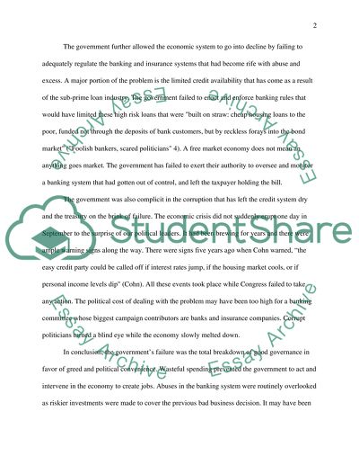 The Financial Crisis