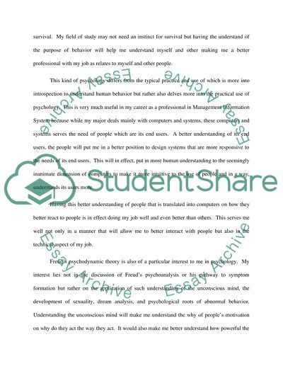 Concepts in Psychology Applied to My Career Path