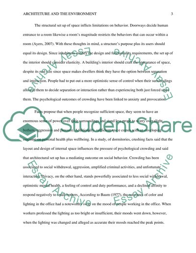 Architecture and the environment paper