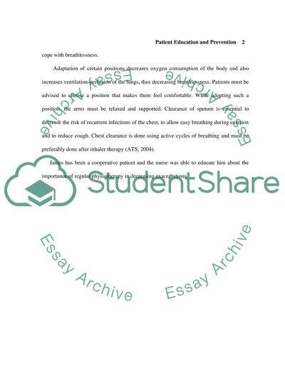 Patient education and prevention