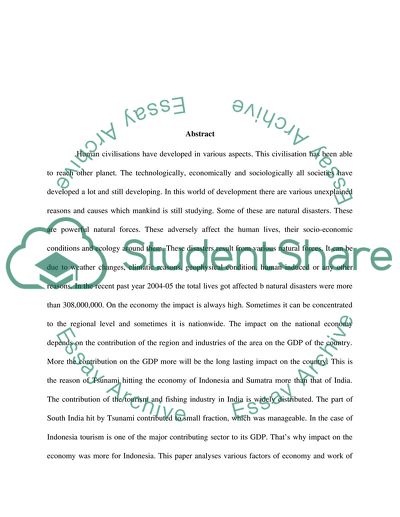 Will the Apparent Increased Frequency of Natural Disasters Have Any Economic Implications
