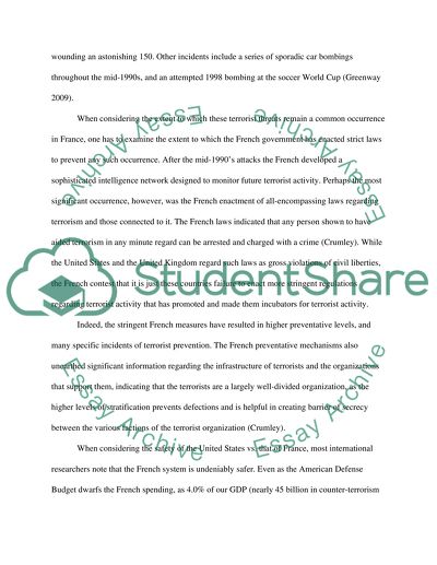 Terror Threat Assessment in France