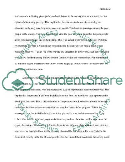 Perceiving The Problem Of Poverty In Modern Society