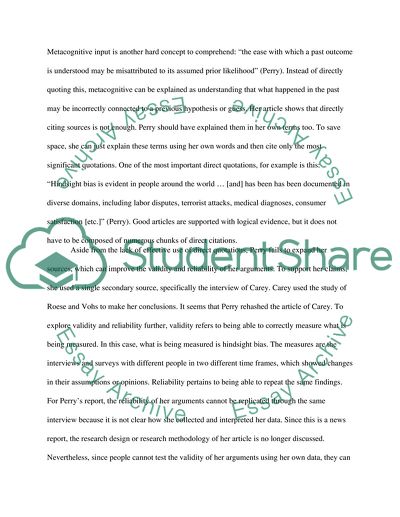 With Hindsight (Bias)