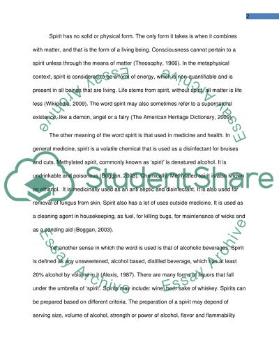 The Definition Of The Word Spirit