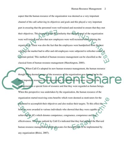Caf Co - Importance of Ulrichs Human Resource Model
