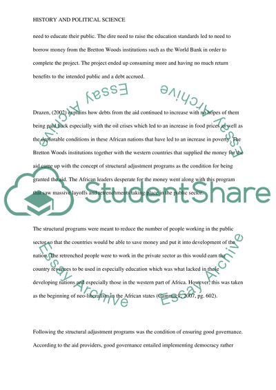 The Problem with the Aid in Africa