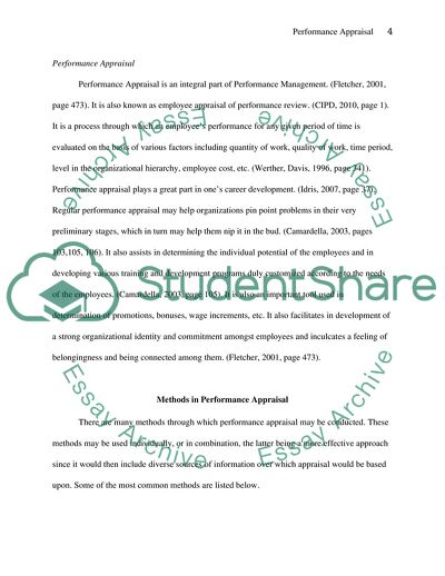 Performance appraisal