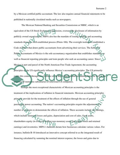 The Nature of the Accounting Profession in Mexico, and Mexicos Accounting Principles