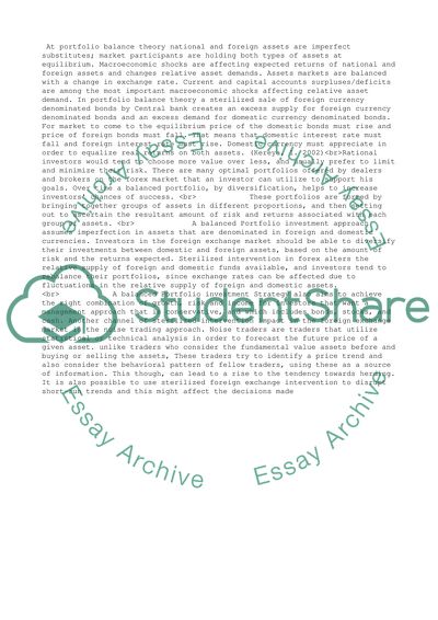 Portfolio Investment Theory