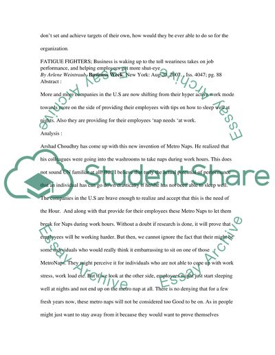Article Critiques on Human Resource Mgmt