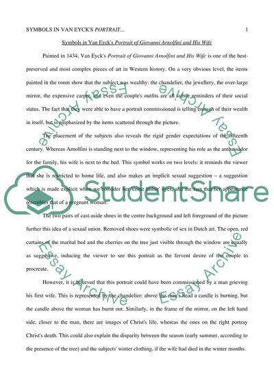 Symbols in Van Eycks Portrait of Giovanni Arnolfini and His Wife