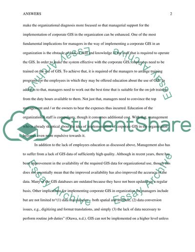 Corporate Geographical Information Science to an Organization