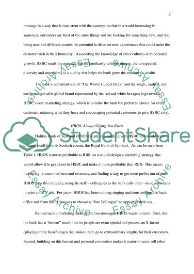 Marketing strategies of the Big Four U.K. banks