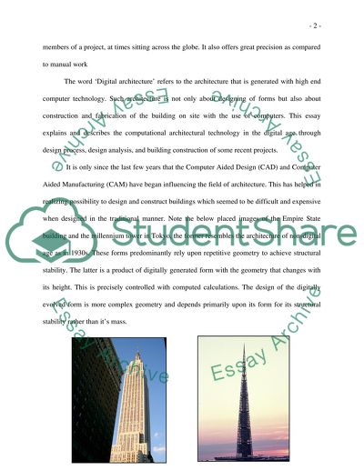 The Revolution of Architectural Forms in the Computer Age