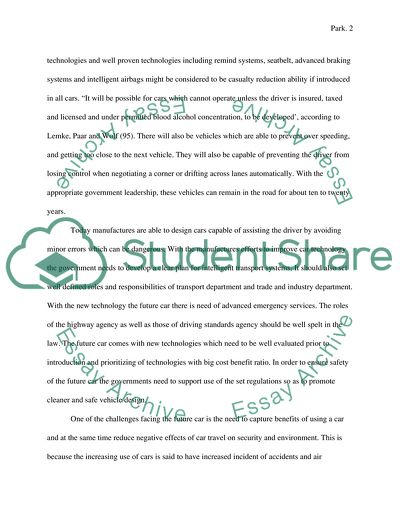 The Future Car and Its Effects on Us