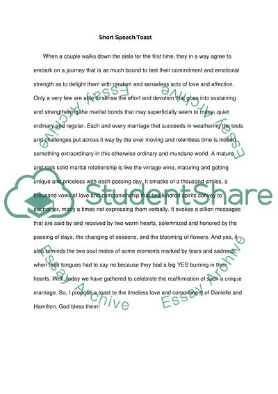 Renewal of wedding vows/brides milestone birthday toasts