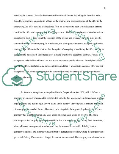 Australian Commercial Law